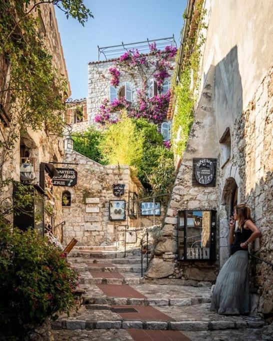 Studio Au Calme, Avec Terrasse Et Parking A Eze Village 외부 사진